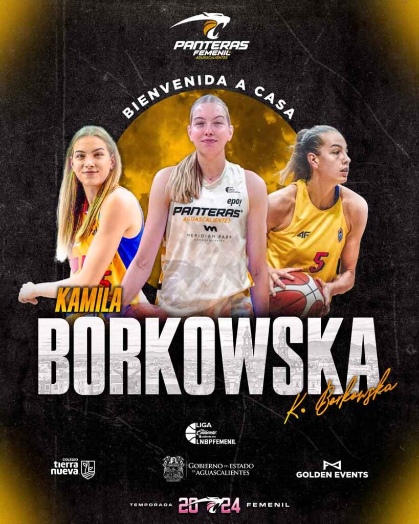 Polaca Kamila Borkowska jugará con Panteras en la LNBPFemenil  luego de haber firmado contrato para la temporada 2024