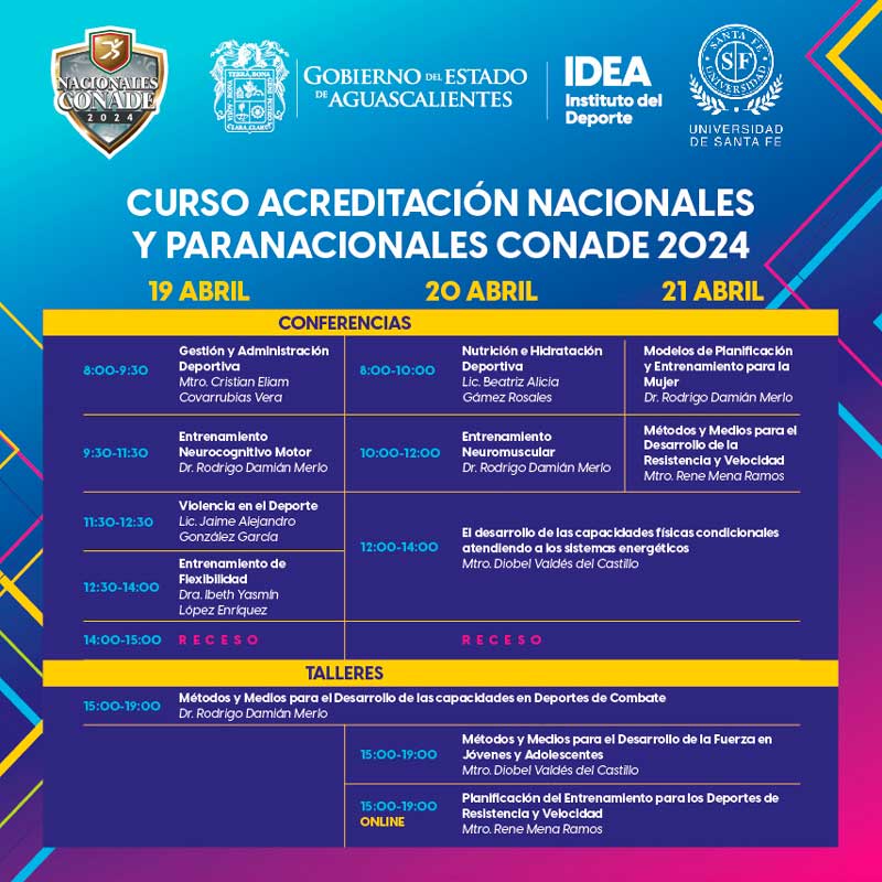 Arrancan capitaciones de entrenadores para Juegos Nacionales CONADE 2024 en Aguascalientes.