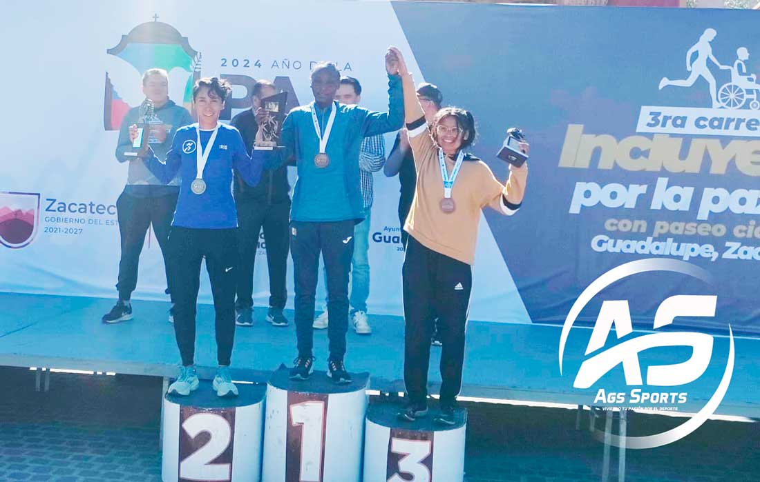 Corredora hidrocálida Martha Vázquez sube al pódium en la 3ra Carrera Incluyente por La Paz