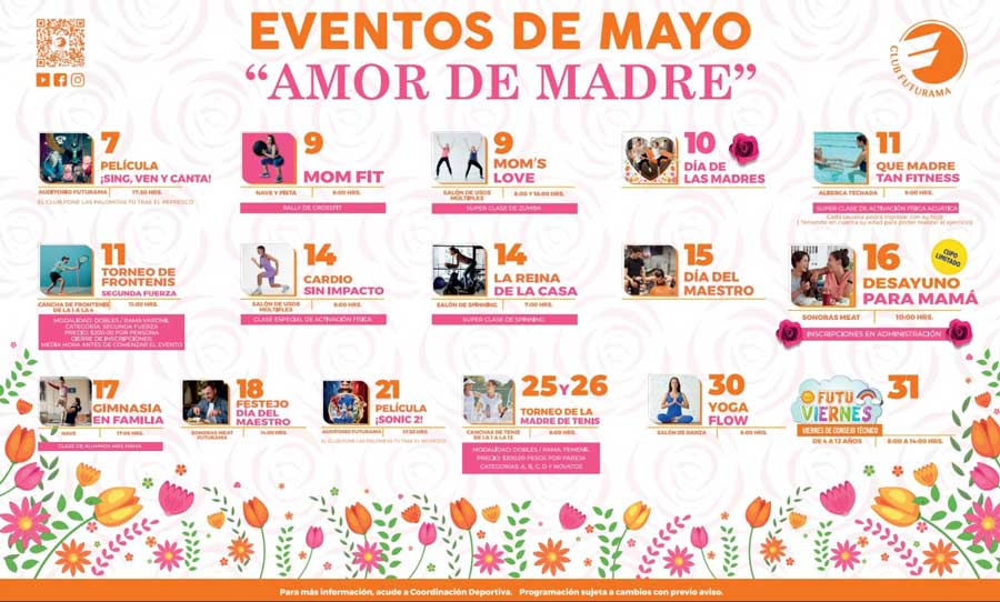 El club Futurama de Aguascalientes festejará durante mayo a las mamás deportistas