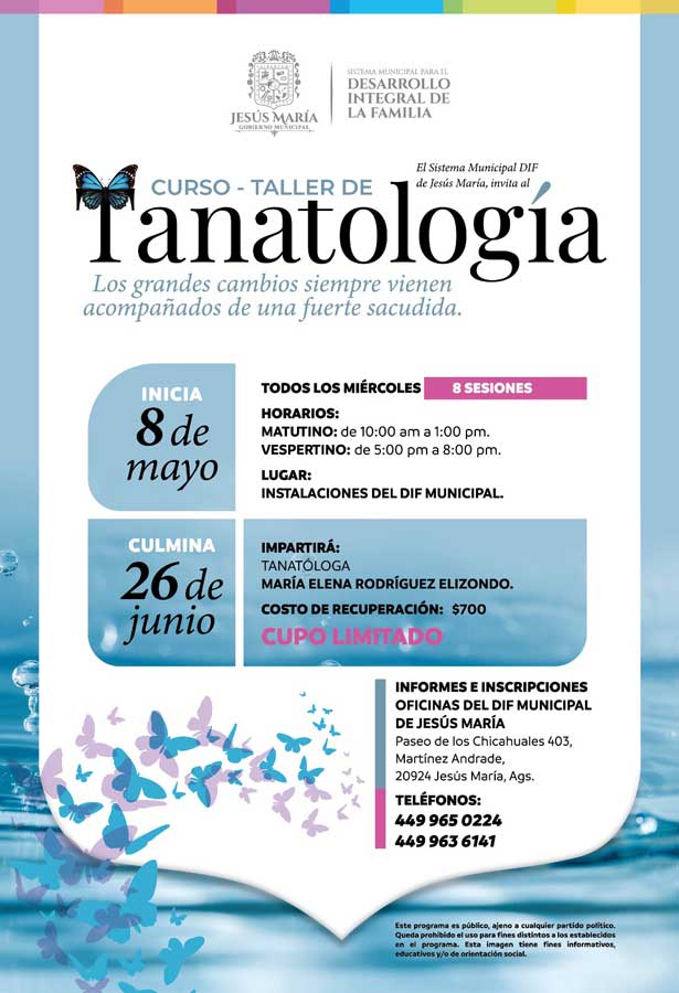 Inicia el taller de Tanatología en Jesús María