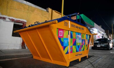 Gobierno municipal de Jesús María instala nuevo prototipo de contenedor de basura