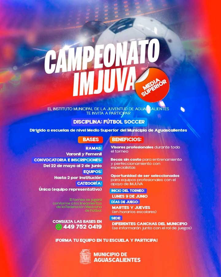 Invita IMJUVA al torneo de basquetbol y futbol de bachilleratos 2025