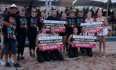 Premian a los campeones del torneo de voleibol de playa de FNSM 2025