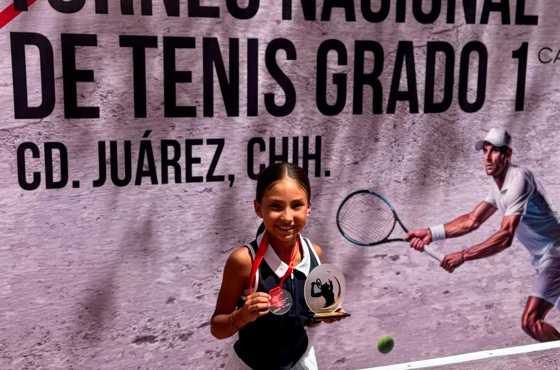 Tenista de Pulgas Pandas campeona Nacional de G-1 en Chihuahua