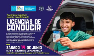 El programa sabatino de expedición de licencias de conducir llega a Jesús maría este 14 de junio