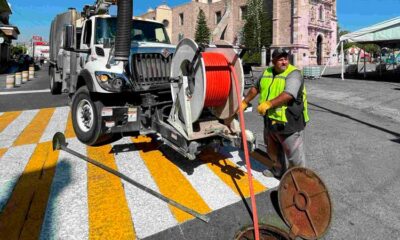 Realiza MIAA acciones de mantenimiento preventivo de alcantarillado previo a la Feria de San Marcos