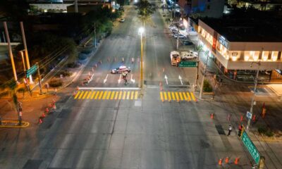 Supervisa Leo Montañez trabajos nocturnos de mantenimiento en cruceros y pasos a desnivel