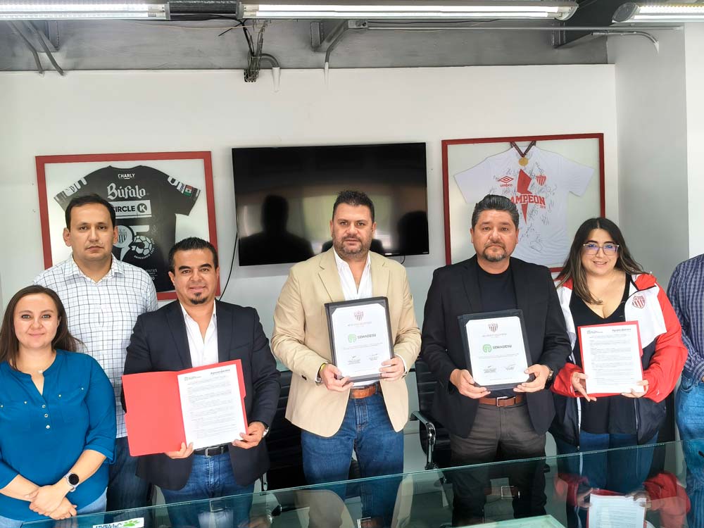 Firman SEMADESU y Necaxa convenio por el medio ambiente con el programa “Manos al Arroyo”