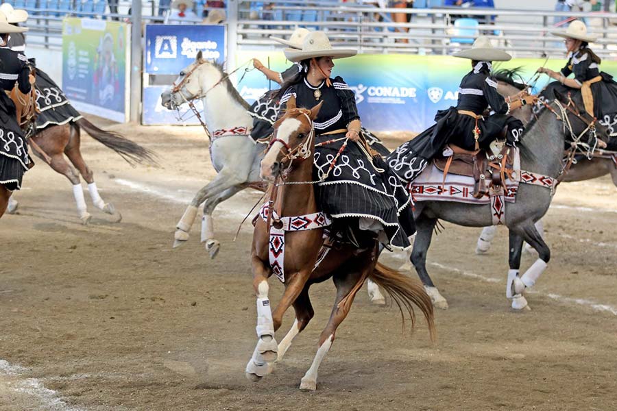 Las Palomas en las finales del Nacionalito Charro y de Escaramuzas en Aguascalientes