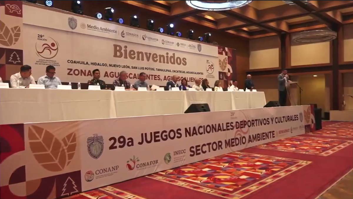 Inauguran el regional de los XXIX Juegos Nacionales Deportivos y Culturales del Sector Medio Ambiente en Aguascalientes