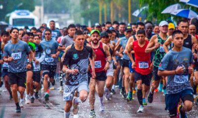 La lluvia no impidió que se corriera la 2da edición de la carrera Lanceros 2025 en Aguascalientes