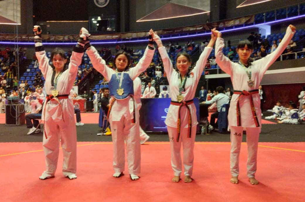 Taekwondoínes hidrocálidos brillan en la Gimnasiada Nacional 2025