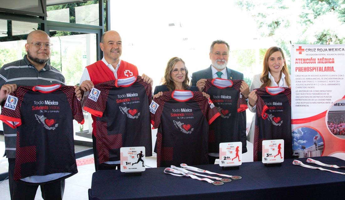 Unen esfuerzos UAA y Cruz Roja Mexicana para la carrera atlética