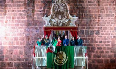 La Gobernadora Tere jiménez celebra el grito de independencia junto a miles de familias en Aguascalientes