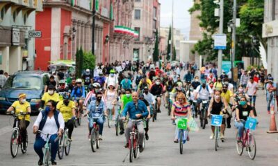 Rodada ciclista en Aguascalientes para festejar el Día Mundial sin Auto