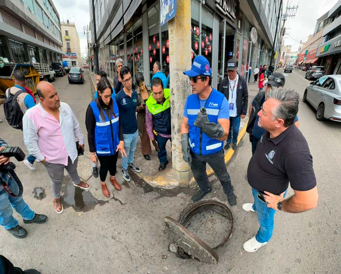 Refuerza MIAA trabajos de desazolve en el centro histórico de la ciudad