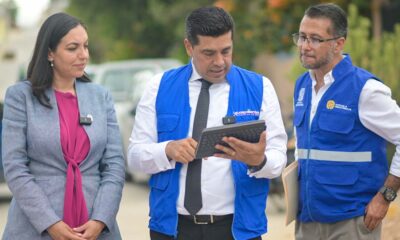 Supervisa Leo Montañez pavimentación con concreto de las calles San marcos y San Cosme en los Pericos
