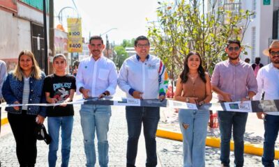 Inaugura César Medina la rehabilitación de la calle Mina en Jesús María
