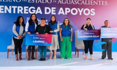 Tere Jiménez entrega apoyos a 340 familias de Pabellón de Arteaga.