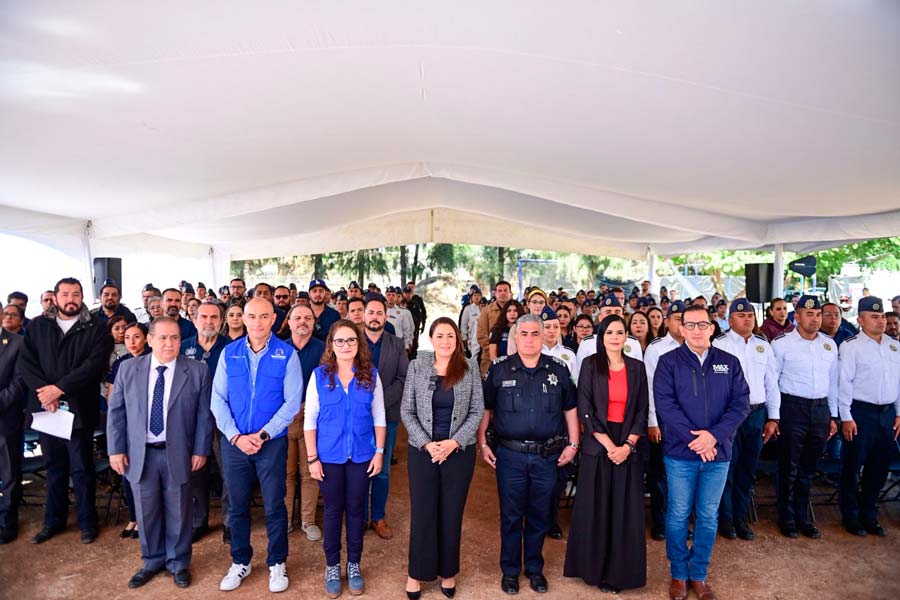 Tere Jiménez supervisa la construcción del nuevo edificio de prácticas policiales