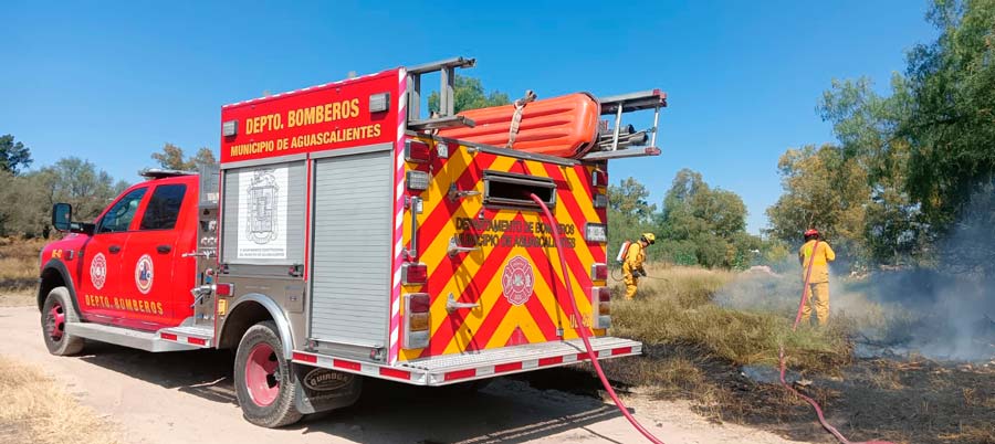 Atiende Municipio de Aguascalientes aumento de incendios de pasto seco