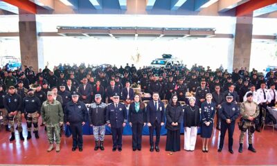 Reconoce Tere Jiménez a policías y anuncia aumento salarial más patrullas y equipamiento para 2026