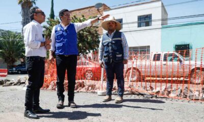 Leo Montañez supervisa modernización del alcantarillado en la colonia Gremial