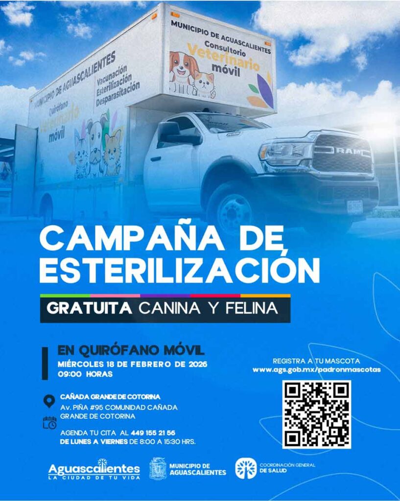 Esterilización y Vacunación de Mascotas en Aguascalientes: Quirófano Móvil llega a Cañada Grande de Cotorina