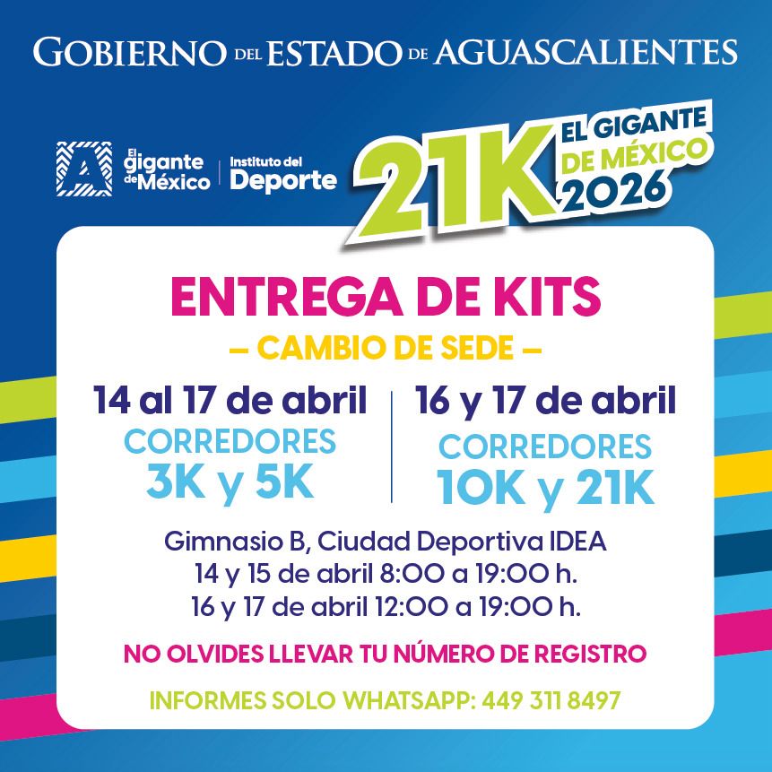 21K El Gigante de México 2026: Cambio de sede para la entrega de kits y horarios oficiales