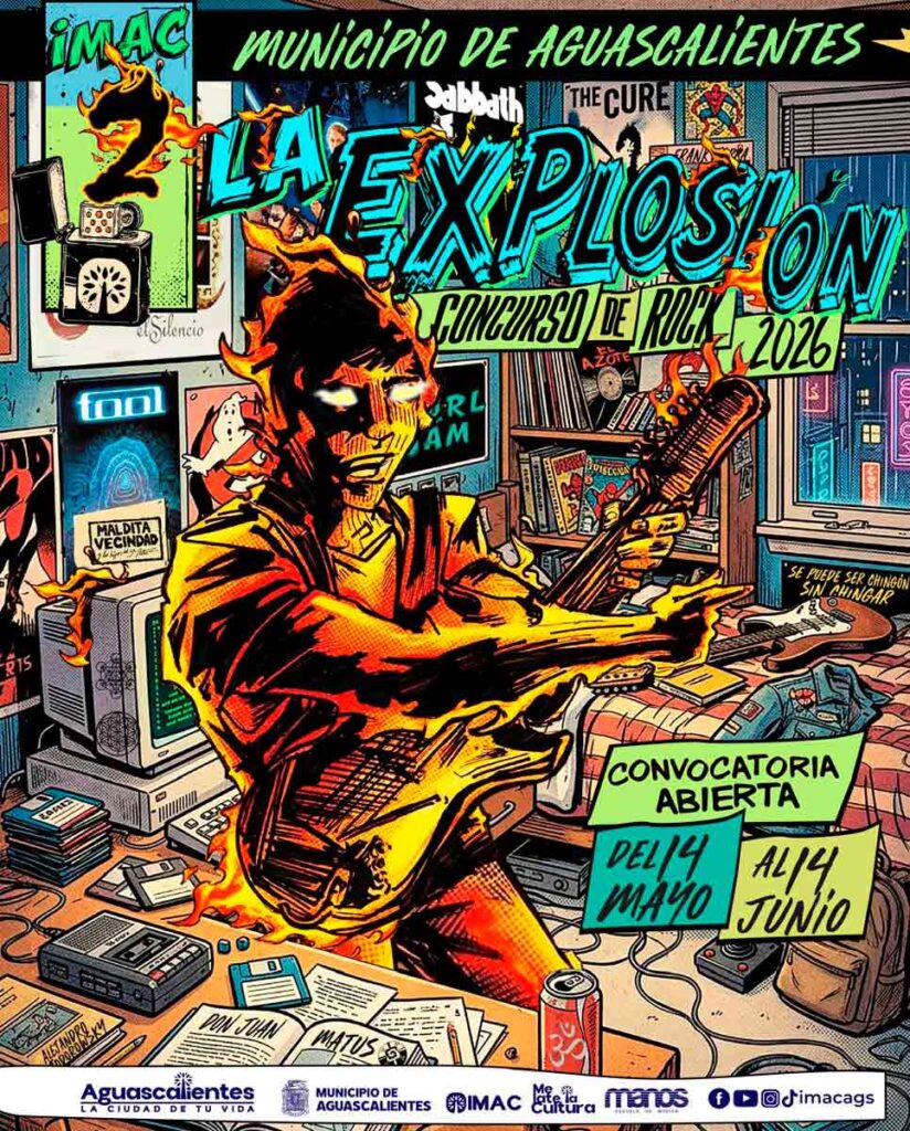 Concurso de Rock La Explosión 2026: IMAC lanza convocatoria en Ags