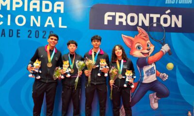 Olimpiada Nacional 2026: Aguascalientes gana medallas en frontón