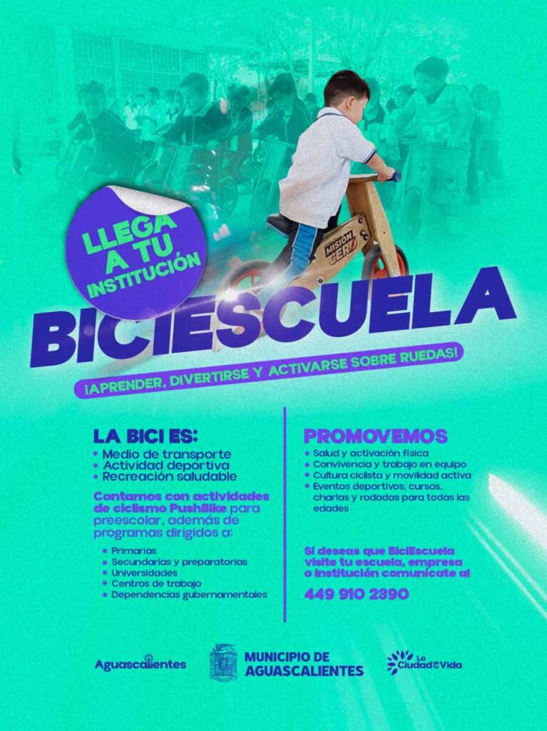 Biciescuela Aguascalientes Suma 29 Actividades de Ciclismo Escolar