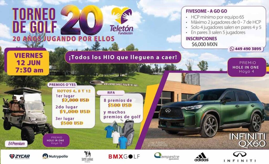 Torneo de Golf CRIT Aguascalientes 2026: Premios y formato