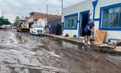 Operativos de limpieza y desazolve en Aguascalientes tras lluvias del 3 de junio